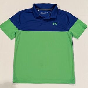 Under Armour Blue and Green Polo Shirt